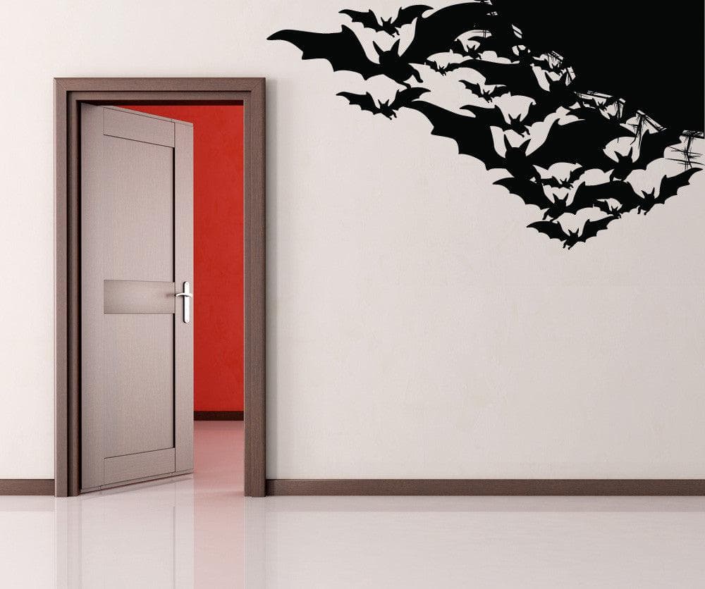 Vinyl Wall Decal Sticker Bats Corners #OS_MB274