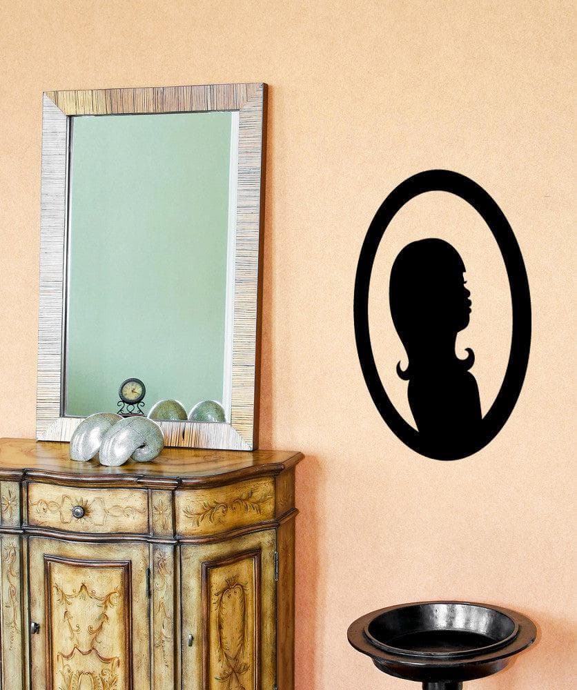 Vinyl Wall Decal Sticker Lady Mirror Reflection #OS_MB296