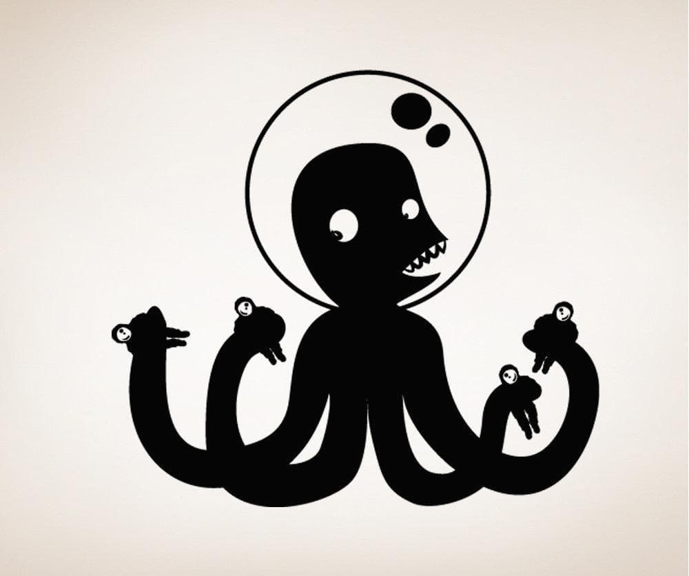 Vinyl Wall Decal Sticker Alien Invader #OS_MB106