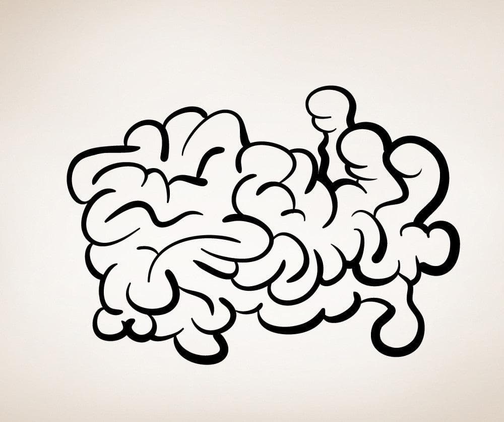 Vinyl Wall Decal Sticker Abstract Brain #OS_MB458