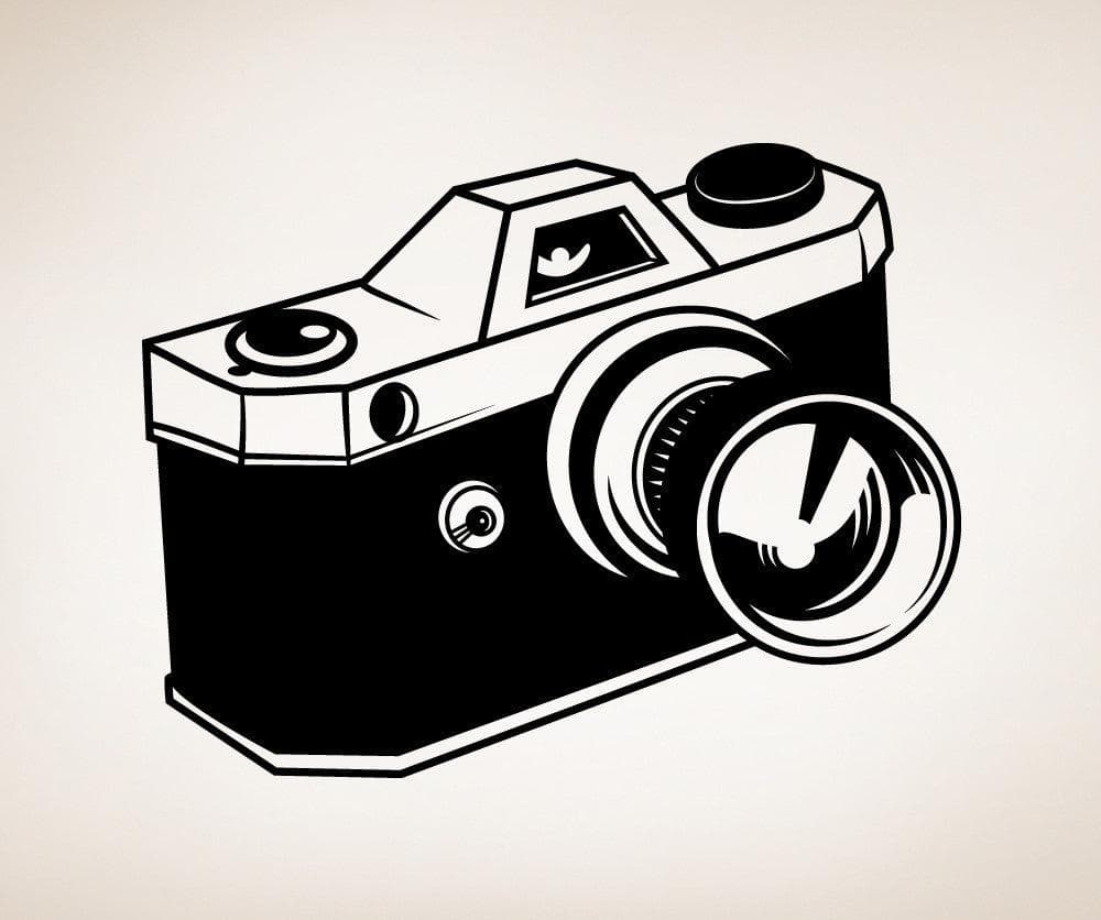 Vinyl Wall Decal Sticker Camera with Extended Lens #OS_MB420