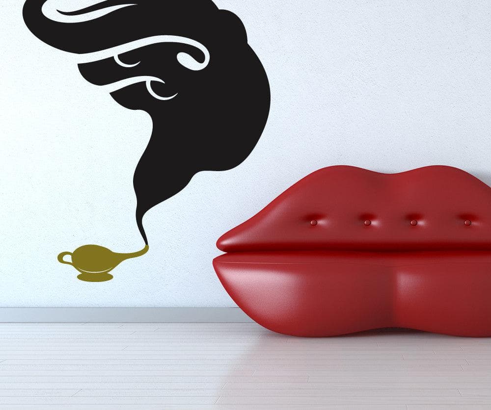 Vinyl Wall Decal Sticker Smoke out of a Genie Lamp #OS_MB381