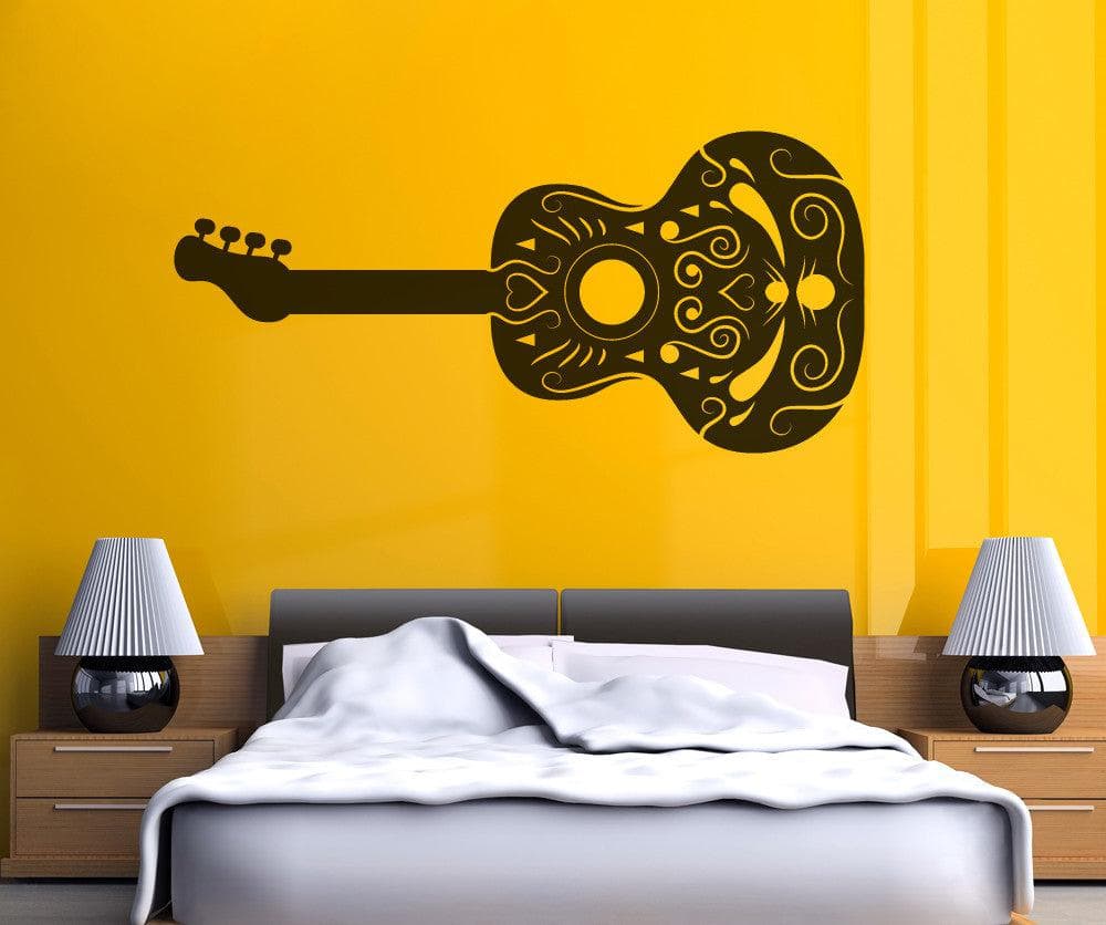 Vinyl Wall Decal Sticker Intricate Guitar #OS_MB343