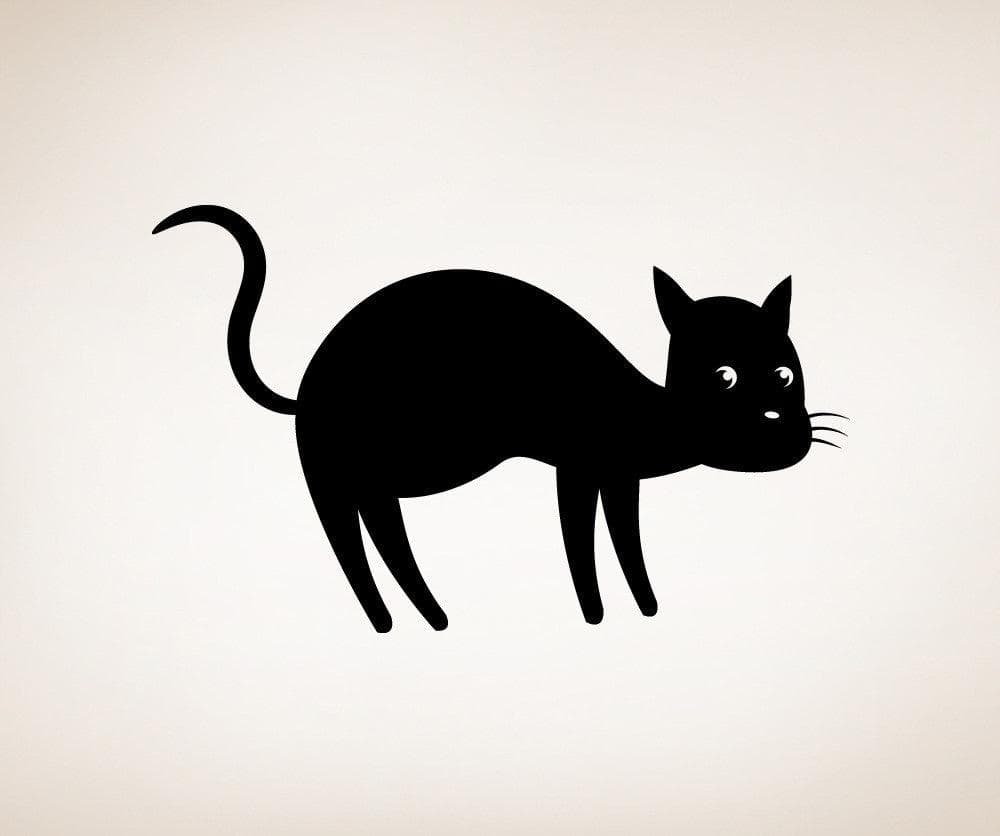 Vinyl Wall Decal Sticker Black Cat #OS_MB385