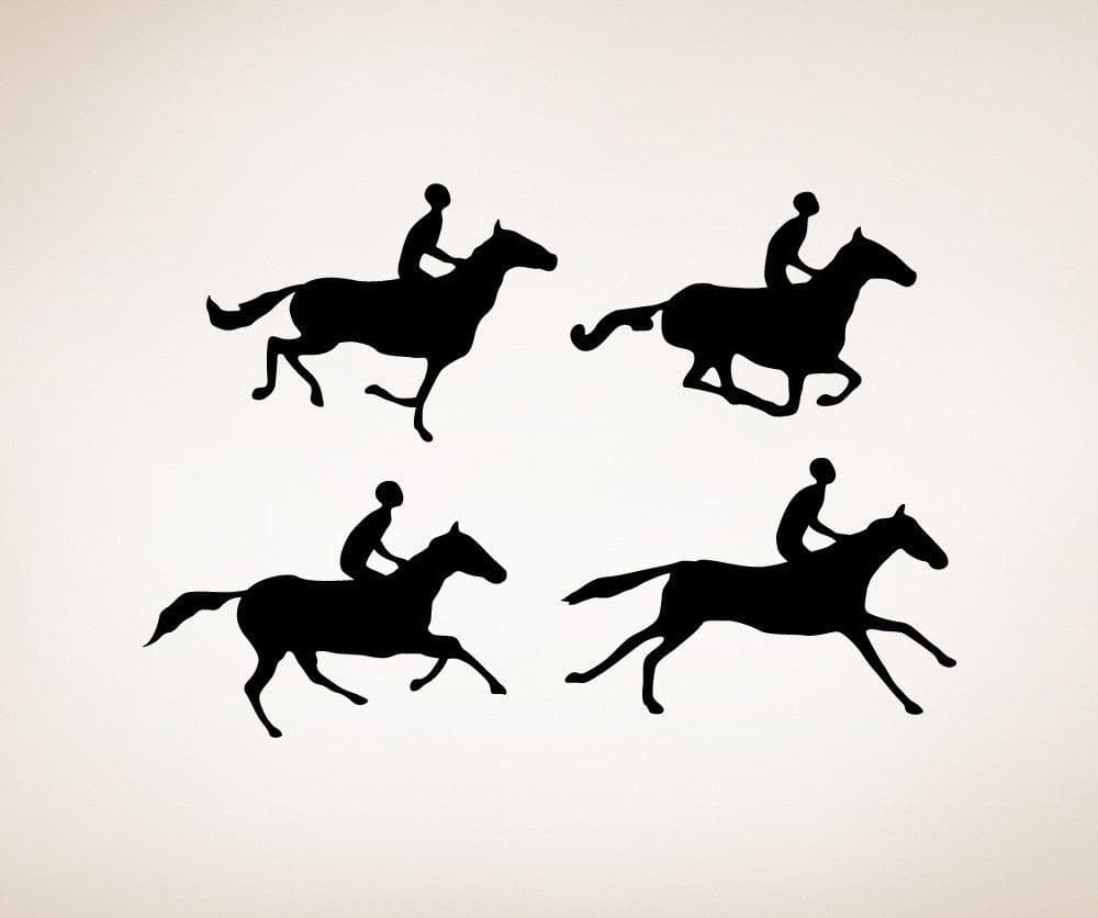 Vinyl Wall Decal Sticker Four Horses OS_MB426
