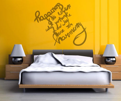 Vinyl Wall Decal Sticker Happiness Saying #OS_MB260