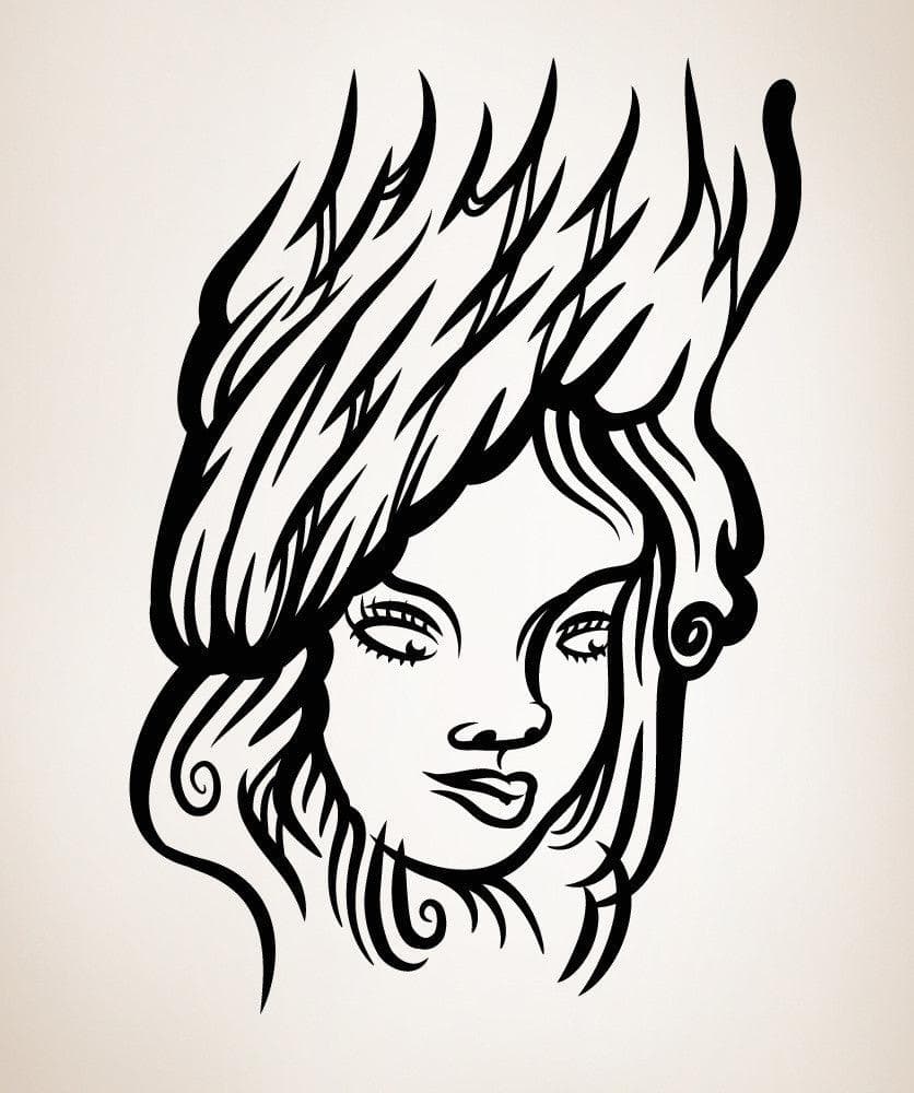 Vinyl Wall Decal Sticker Face in a Tree #OS_MB390