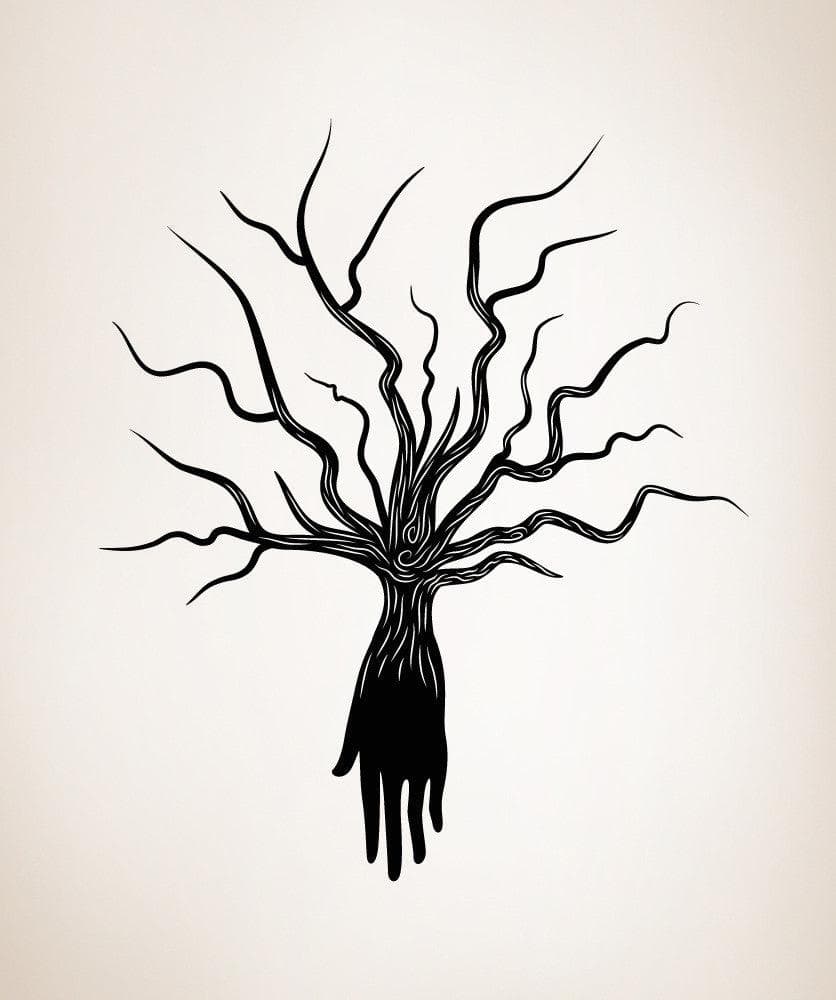 Vinyl Wall Decal Sticker Tree and Hand #OS_MB391