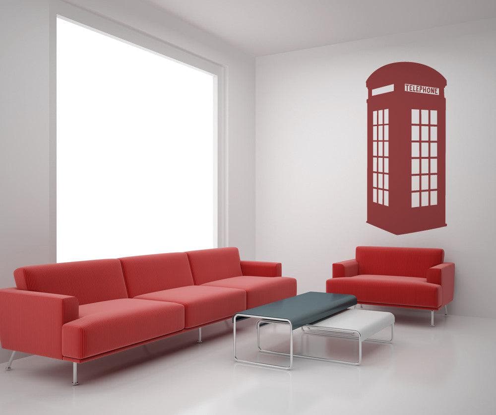 Vinyl Wall Decal Sticker English Phone Booth #OS_MB478