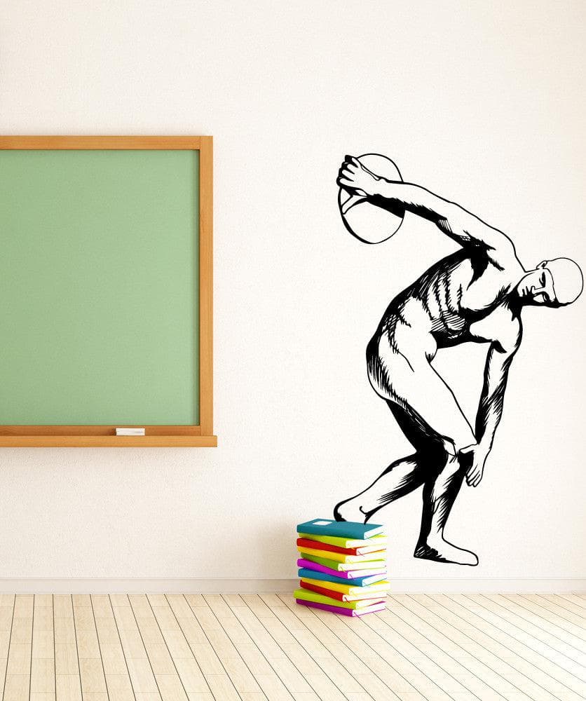 Vinyl Wall Decal Sticker Discus Thrower Greek Statue #OS_MB538