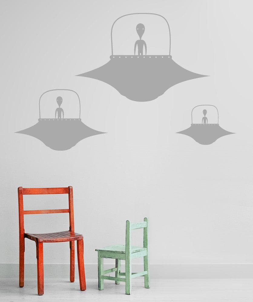 Vinyl Wall Decal Sticker Alien Ships #OS_MB319