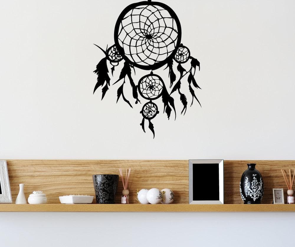 Dream Catcher with Feathers Vinyl Wall Decal Sticker #OS_MB364