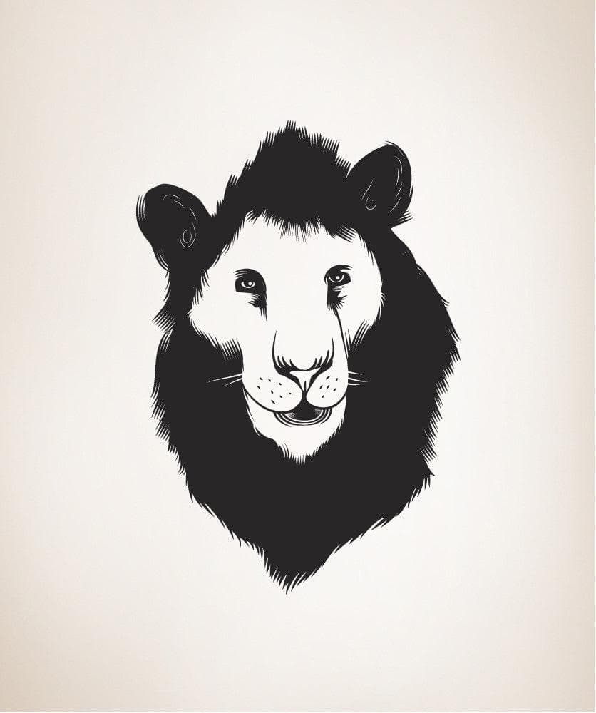 Vinyl Wall Decal Sticker Lion Head #OS_MB449