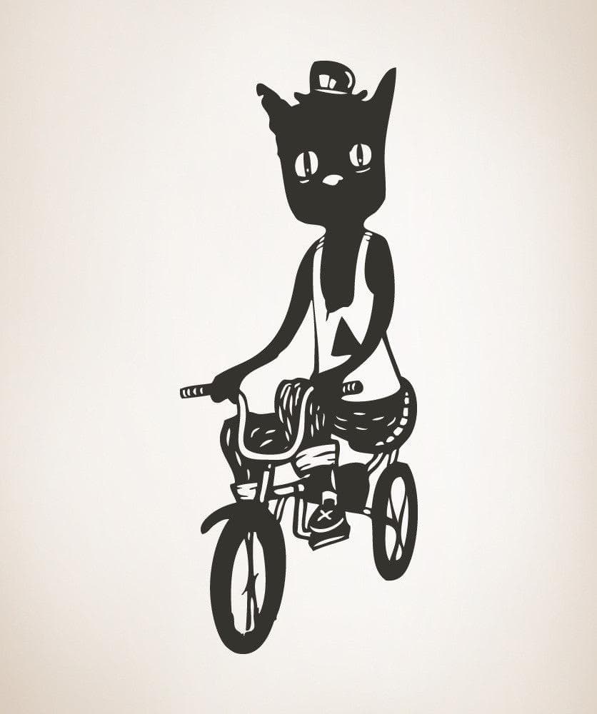 Vinyl Wall Decal Sticker Hipster Cat #OS_MB410