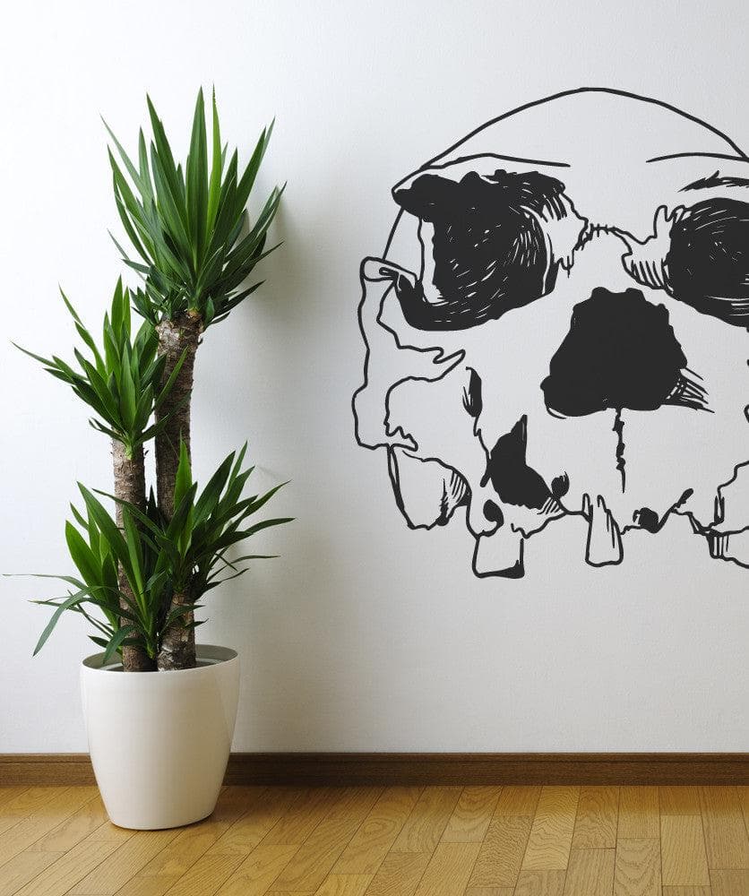 Broken Skull Vinyl Wall Decal Sticker. #OS_MB559