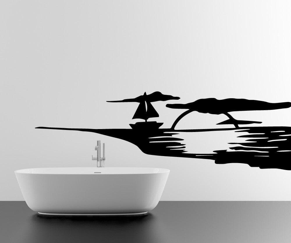Vinyl Wall Decal Sticker Ocean Sunset #OS_MB503