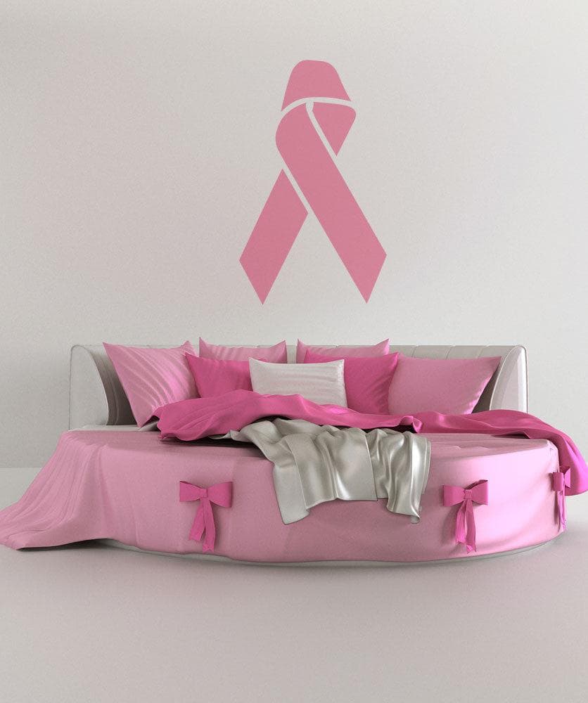 Wall Decal Sticker Breast Cancer Ribbon #881