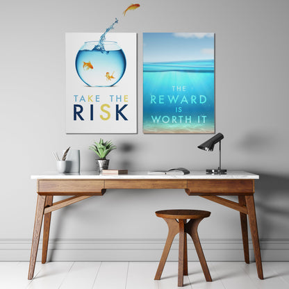 Take The Risk Motivational Quote Canvas #C115
