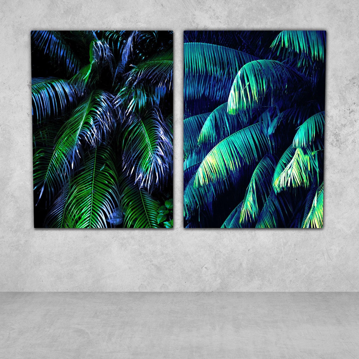 Tropical Palm Tree Foliage Leaves Canvas #C117