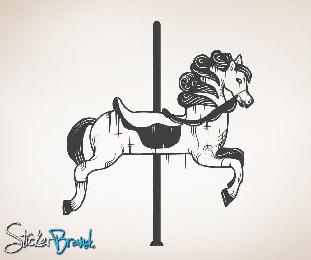 Vinyl Wall Decal Sticker Carousel Horse #OS_MB179