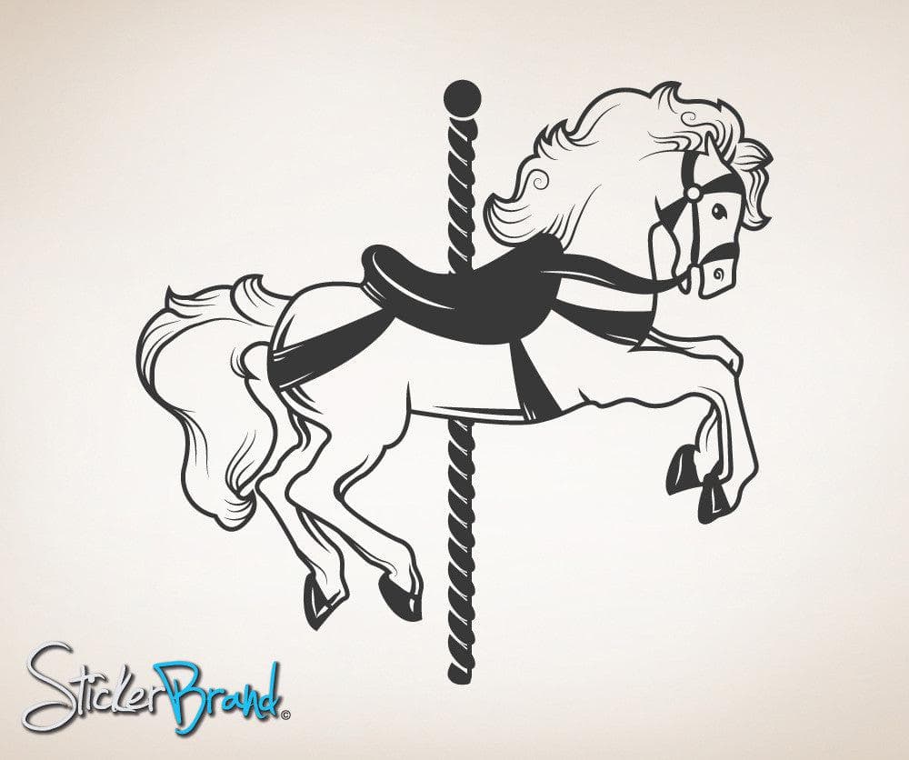 Vinyl Wall Decal Sticker Carousel Horse #OS_MB186