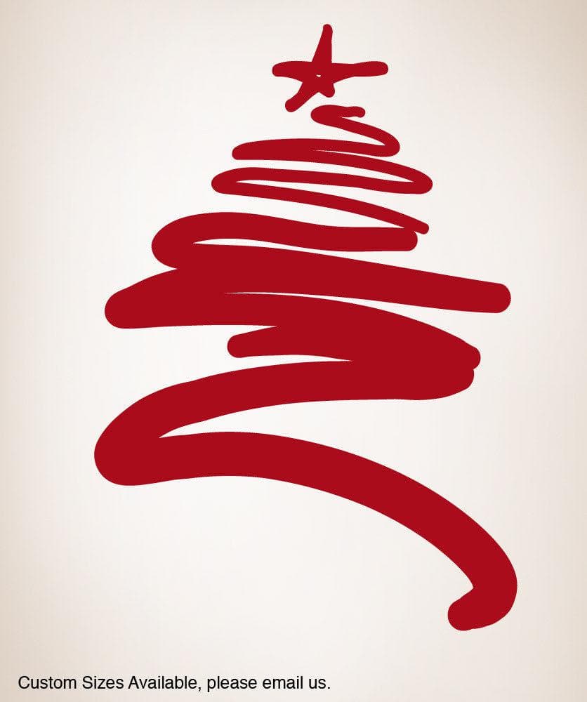 Vinyl Wall Decal Sticker Christmas Tree #863