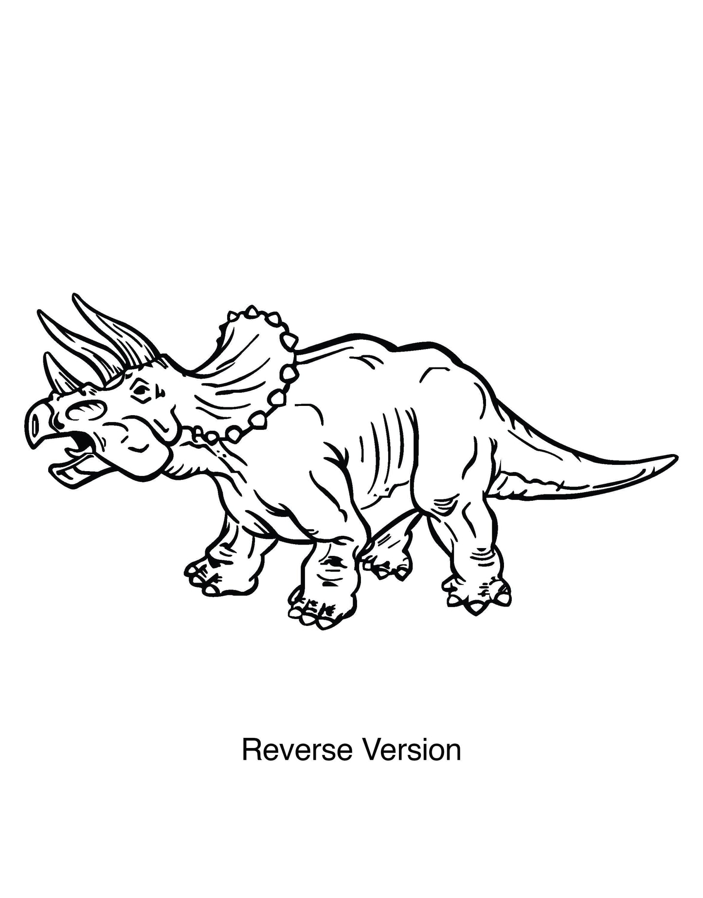 Dinosaur Wall Decal. Triceratops Sticker. #KRiley115