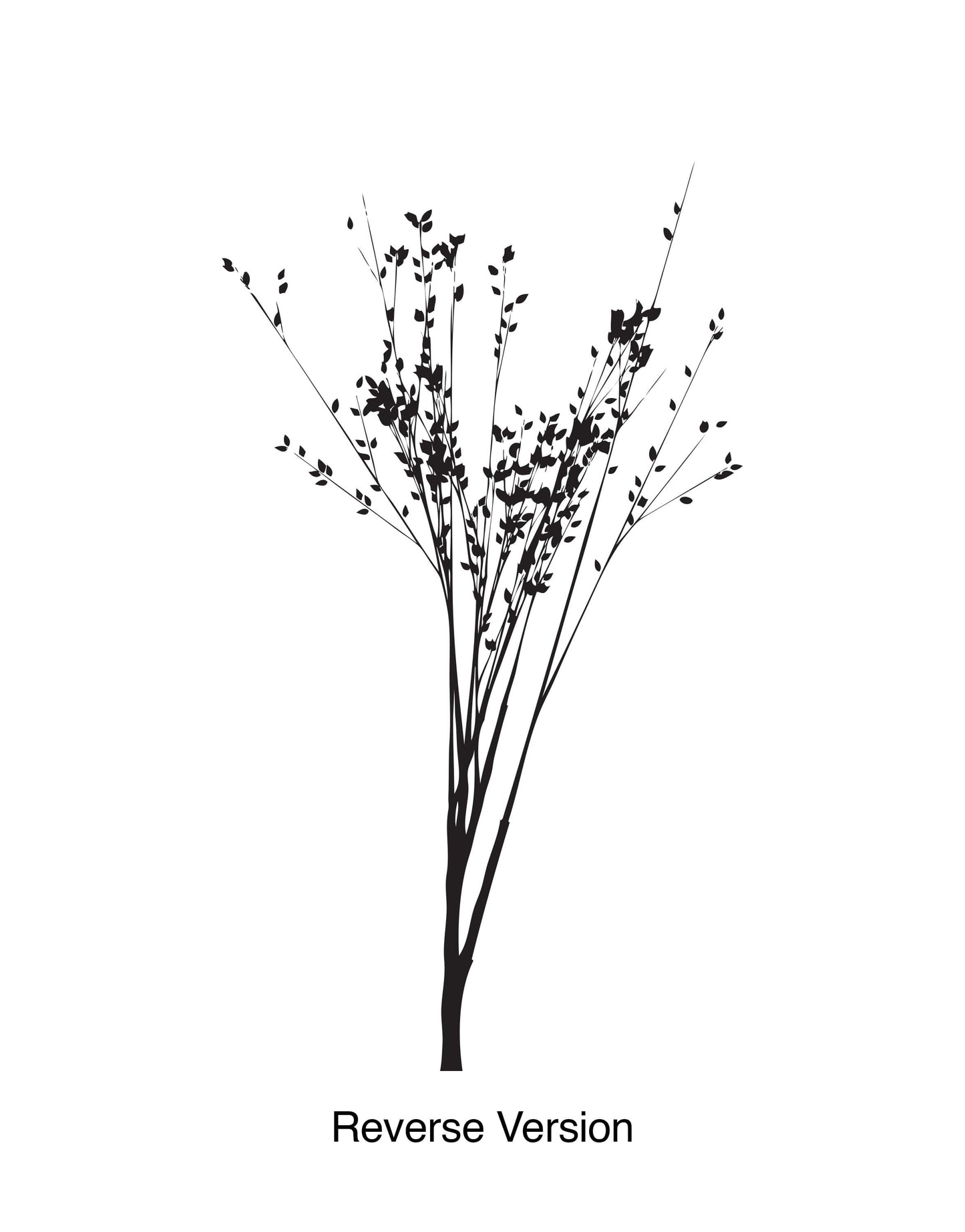 Flower Bush Branches Vinyl Wall Decal Sticker. #MMartin139