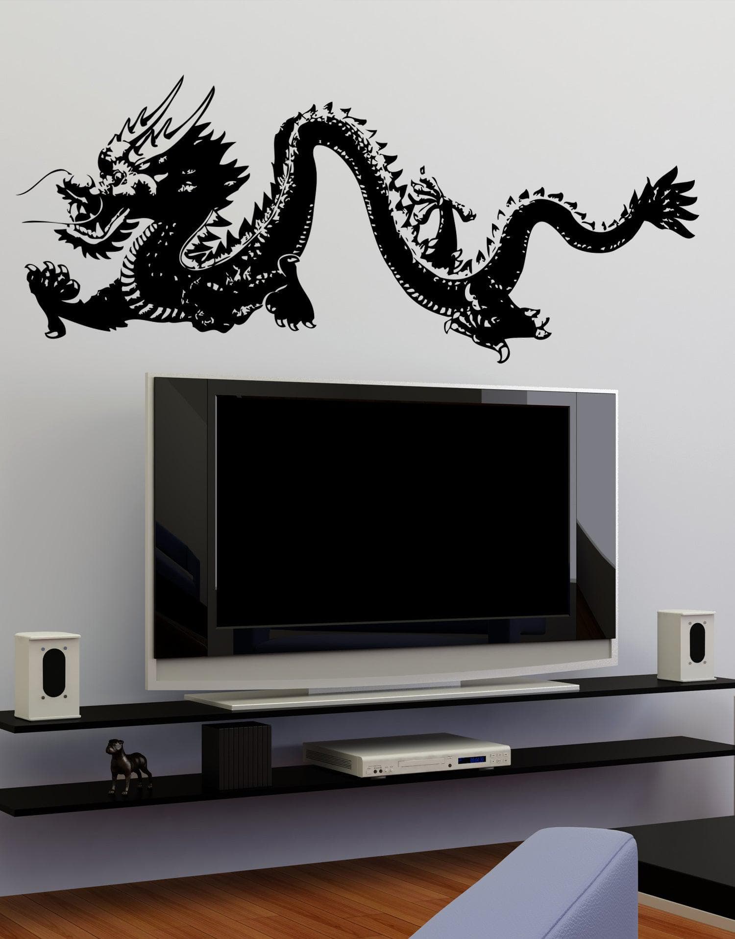 Vinyl Wall Decal Chinese Dragon Asian Style Fantasy Stickers