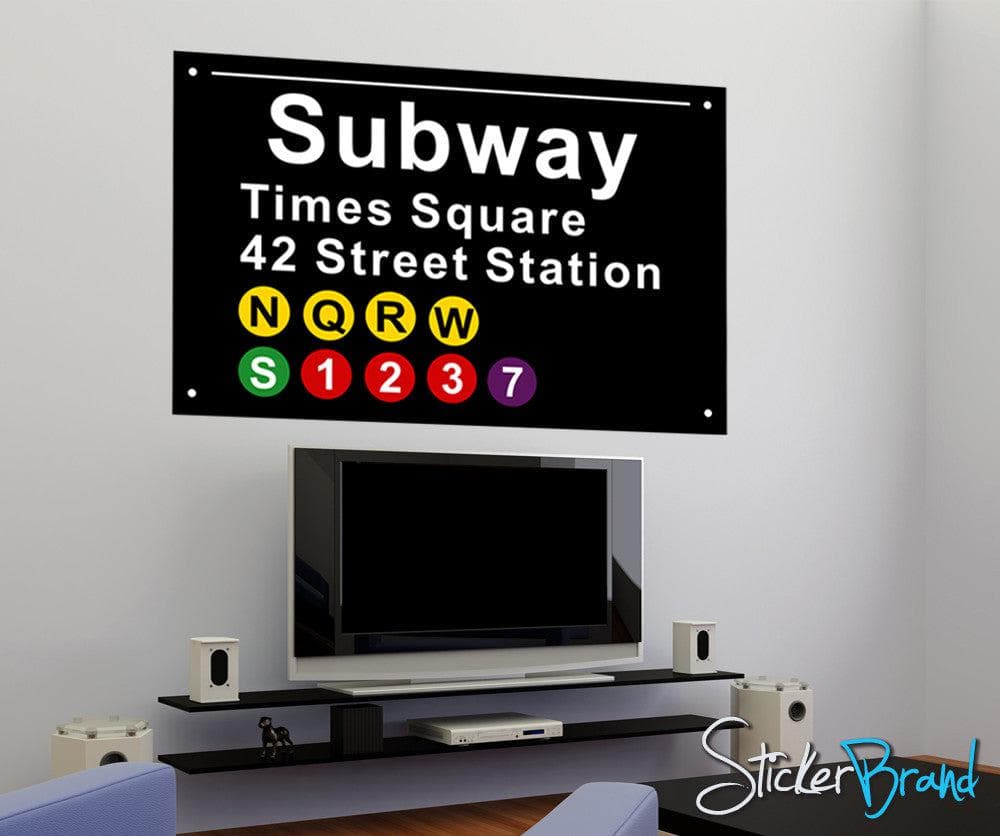 Graphic Wall Decal Sticker NYC Subway Signs #OS_ES106