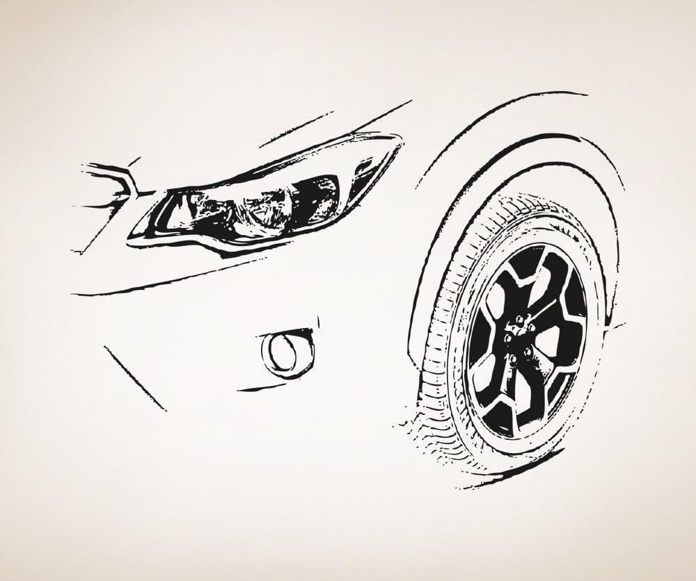 Vinyl Wall Decal Sticker Car Headlight #OS_AA1063