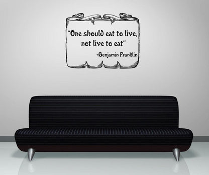 Vinyl Wall Decal Sticker Benjamin Franklin Quote #OS_AA1143