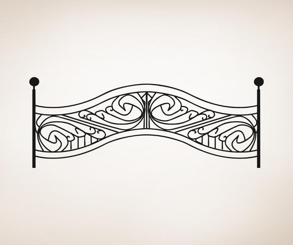Vinyl Wall Decal Sticker Fancy Headboard #OS_AA1150