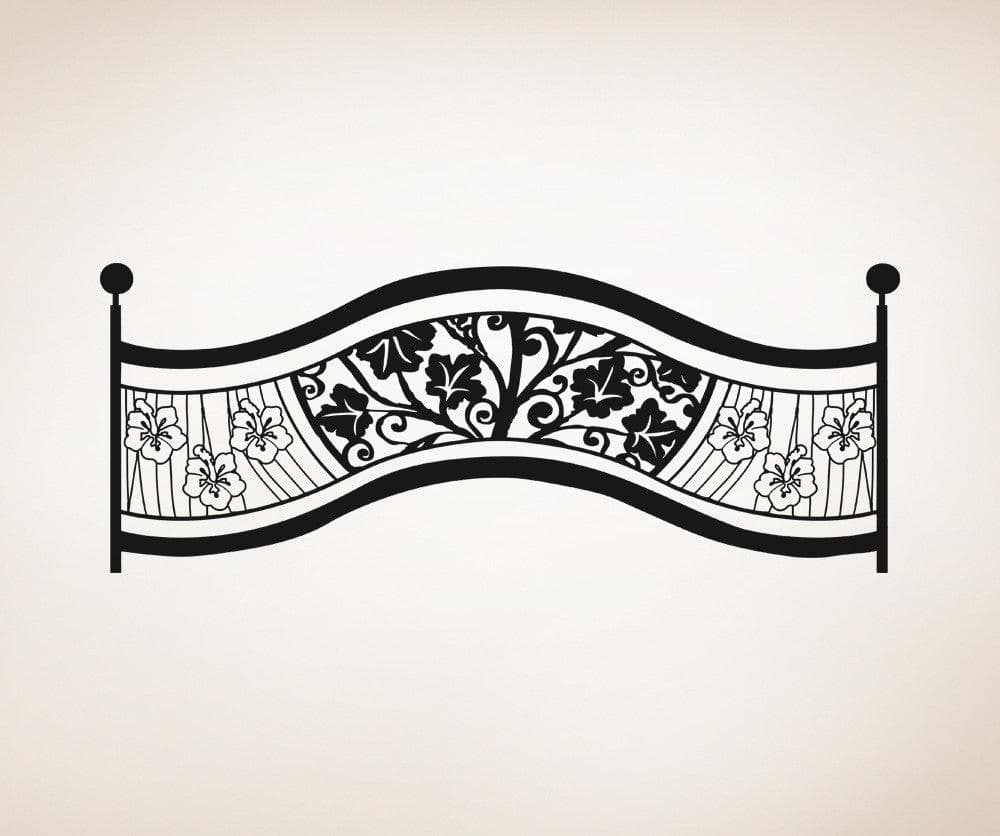 Vinyl Wall Decal Sticker Floral Headboard #OS_AA1151