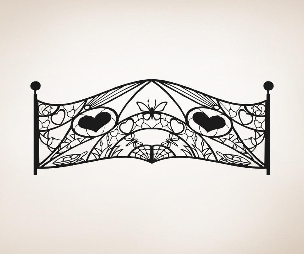 Vinyl Wall Decal Sticker Feminine Headboard #OS_AA1152