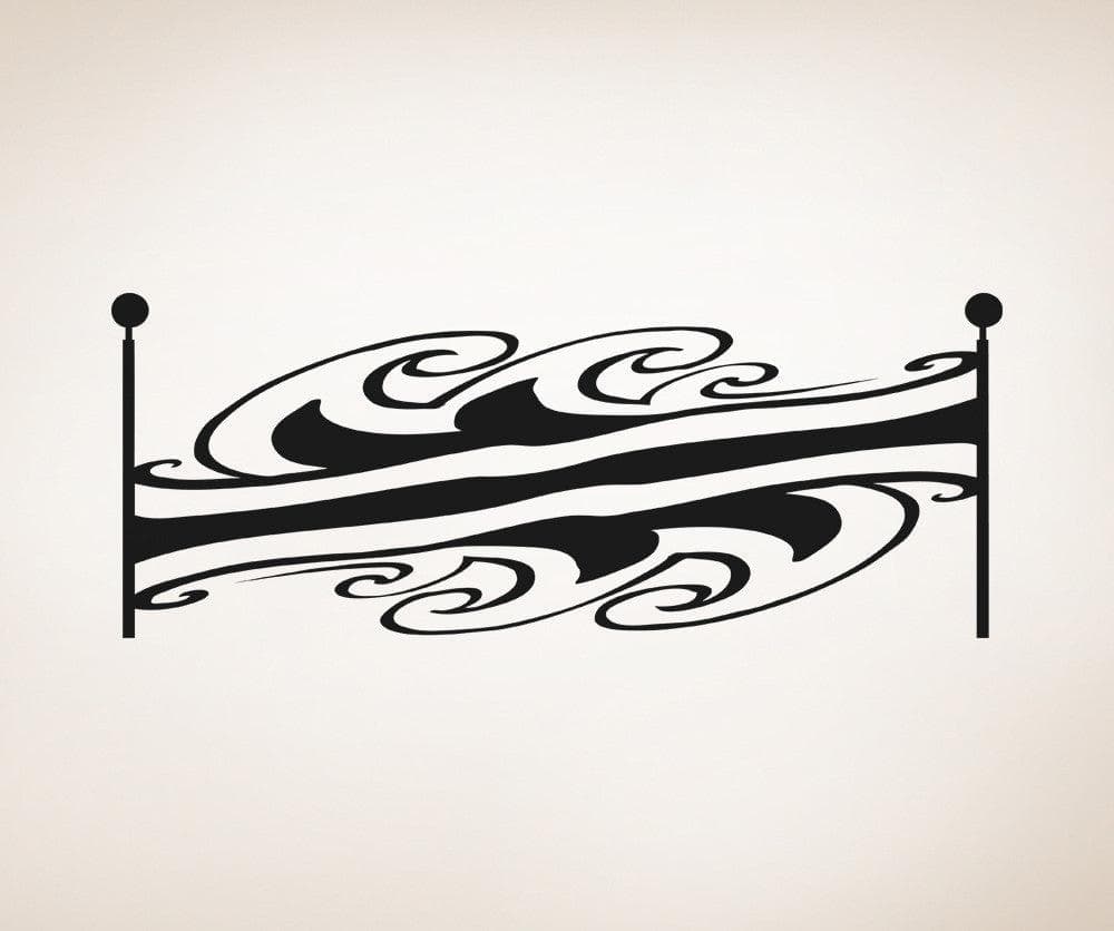 Vinyl Wall Decal Sticker Waves Headboard #OS_AA1153