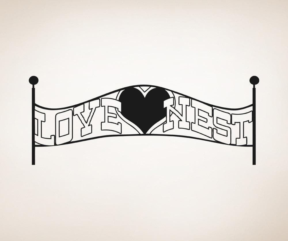 Vinyl Wall Decal Sticker Love Nest Headboard #OS_AA1155