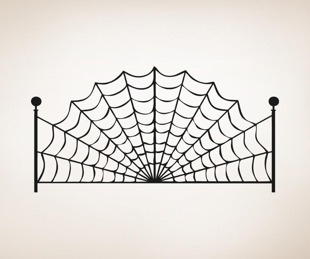 Spiderweb Headboard Vinyl Wall Decal Sticker #OS_AA1164