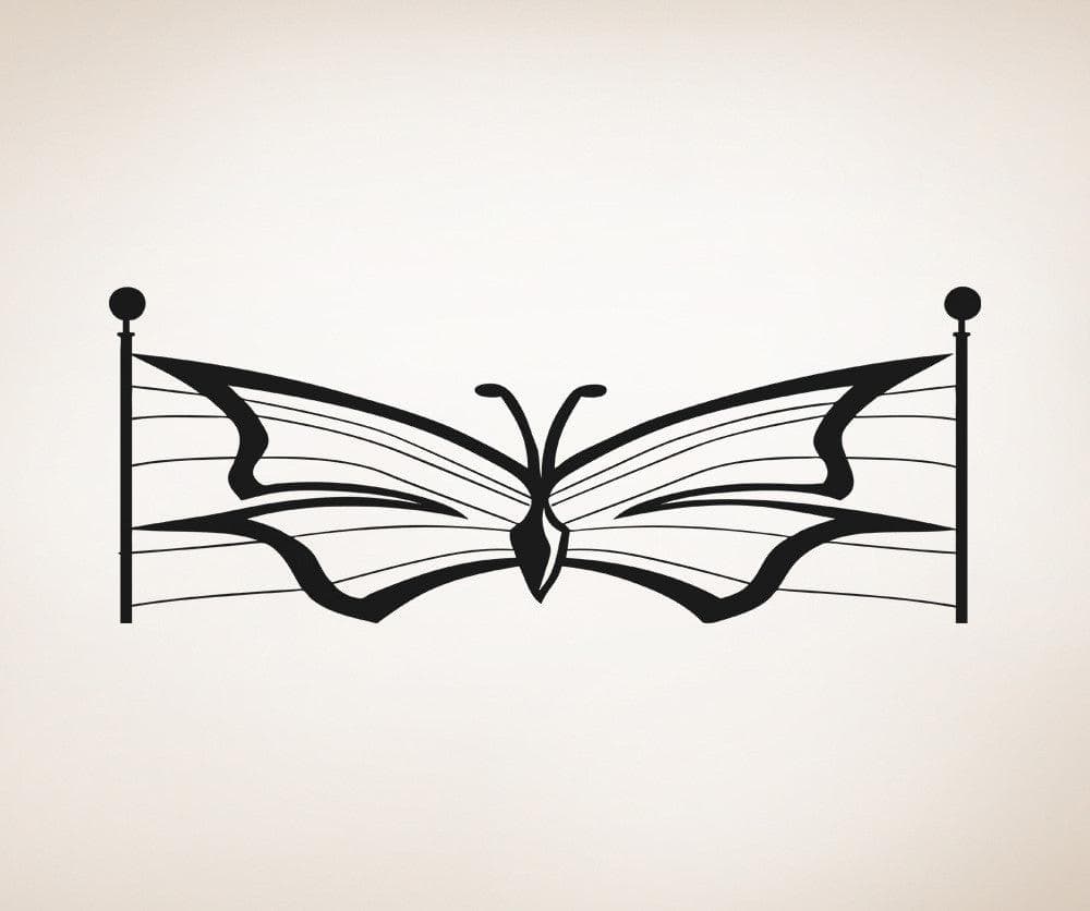 Vinyl Wall Decal Sticker Butterfly Headboard #OS_AA1165