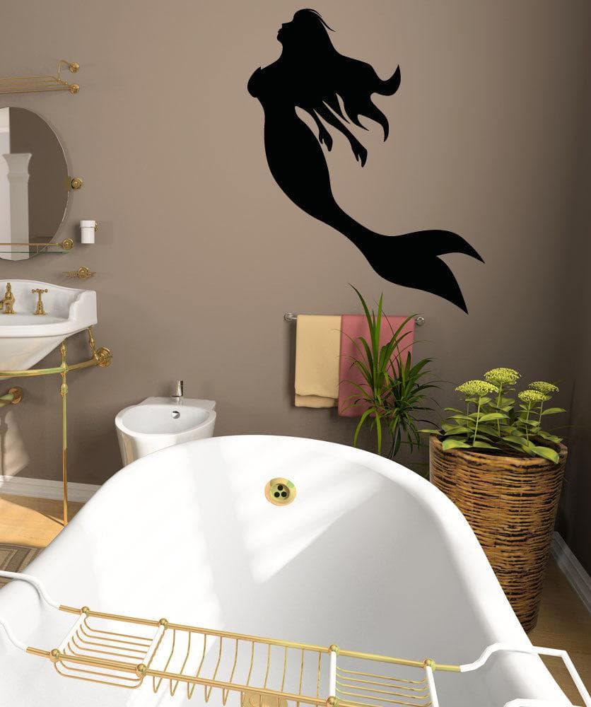 Mermaid Silhouette Wall Decal Sticker. #OS_AA1207