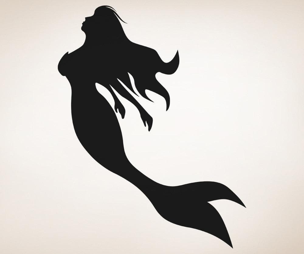 Mermaid Silhouette Wall Decal Sticker. #OS_AA1207
