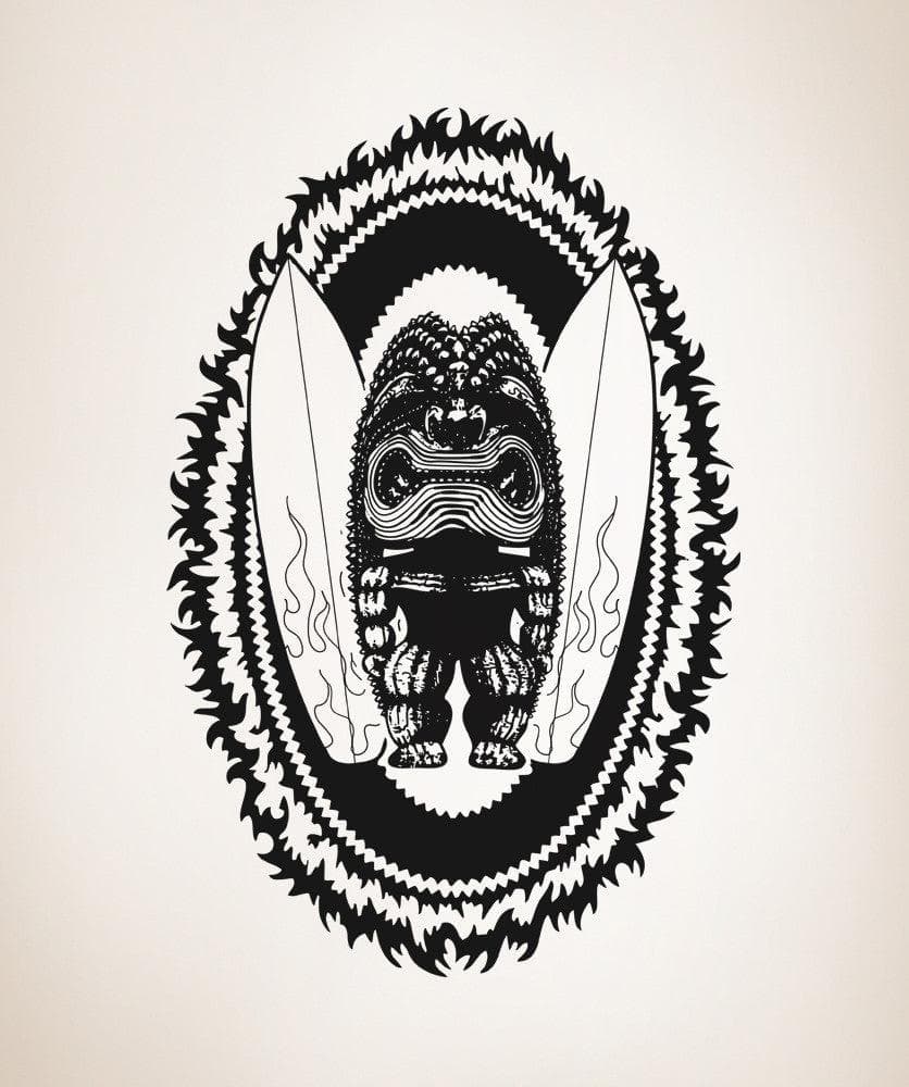 Vinyl Wall Decal Sticker Tiki Surf God #OS_AA1237