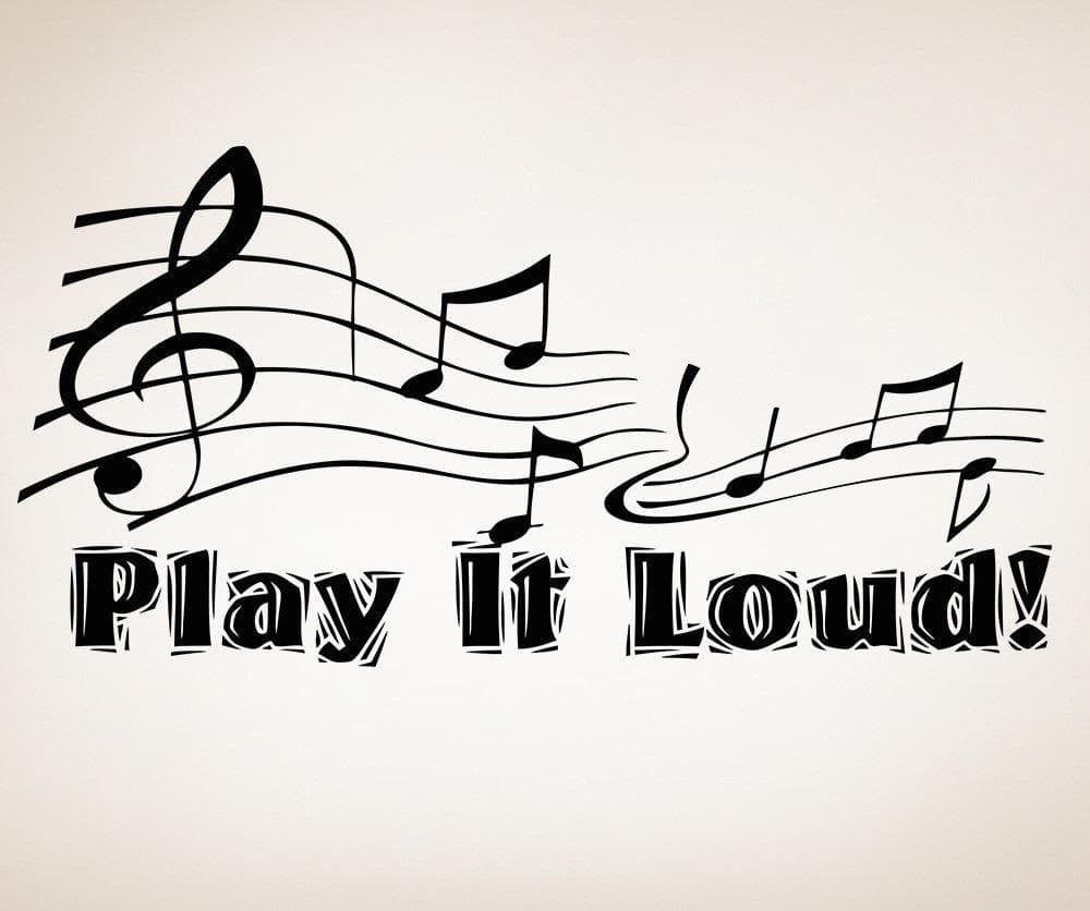 Vinyl Wall Decal Sticker Play it Loud #OS_AA1277