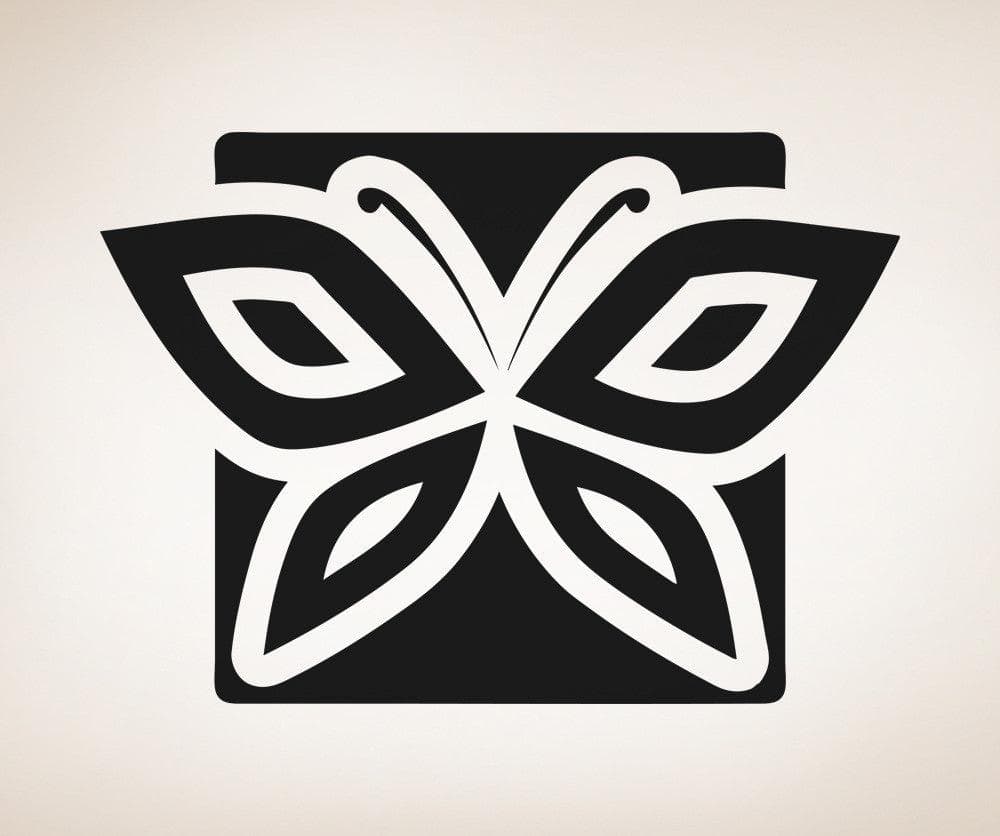 Vinyl Wall Decal Sticker Butterfly Square #OS_AA1294