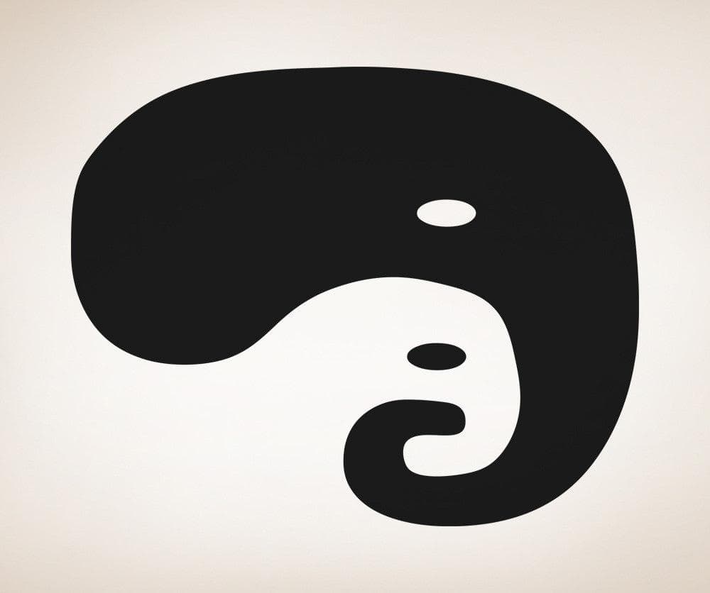 Vinyl Wall Decal Sticker Abstract Elephant Yin Yang #OS_AA1295