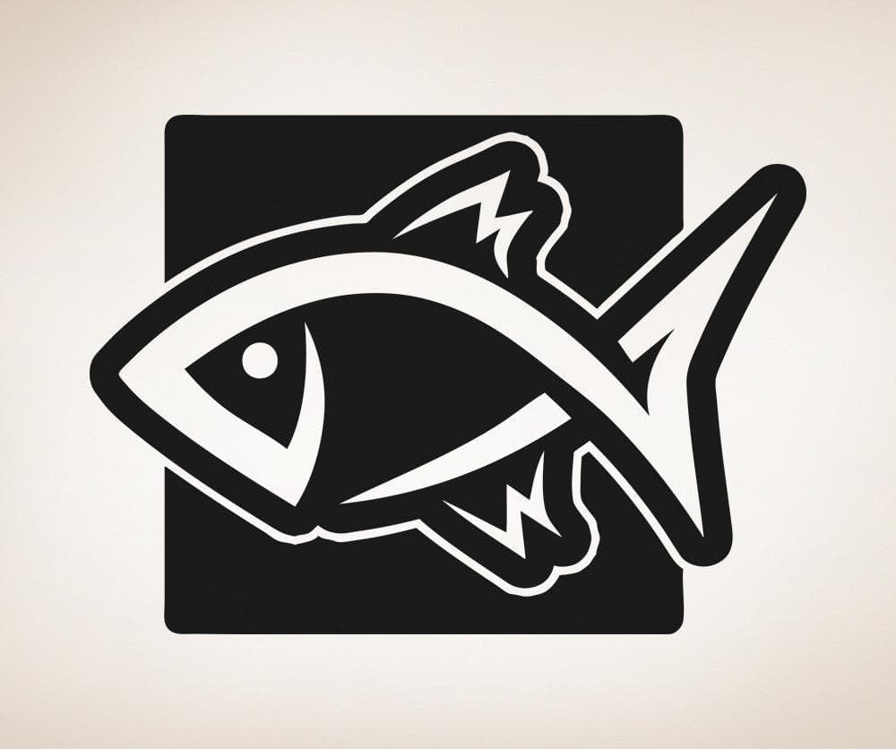 Vinyl Wall Decal Sticker Fish Square #OS_AA1297
