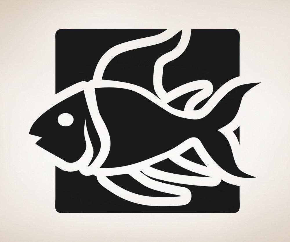 Vinyl Wall Decal Sticker Beta Fish Square #OS_AA1298