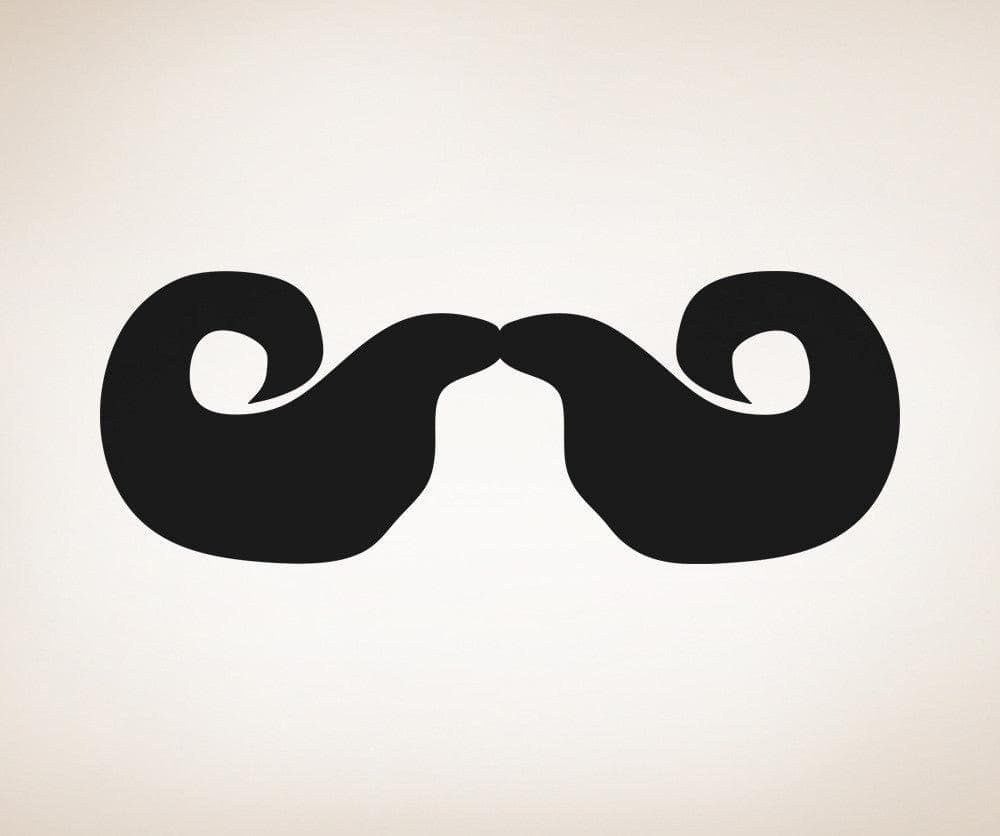 Vinyl Wall Decal Sticker Barber Mustache #OS_AA1323