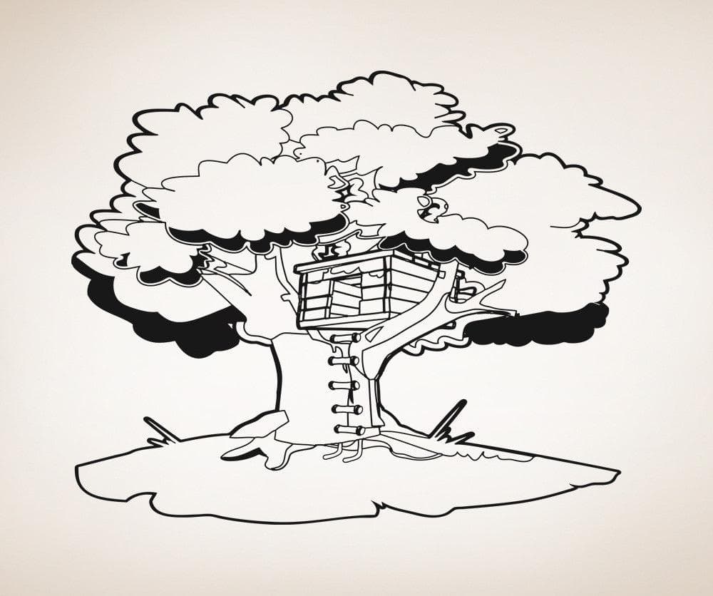 Vinyl Wall Decal Sticker Tree House #OS_AA1330