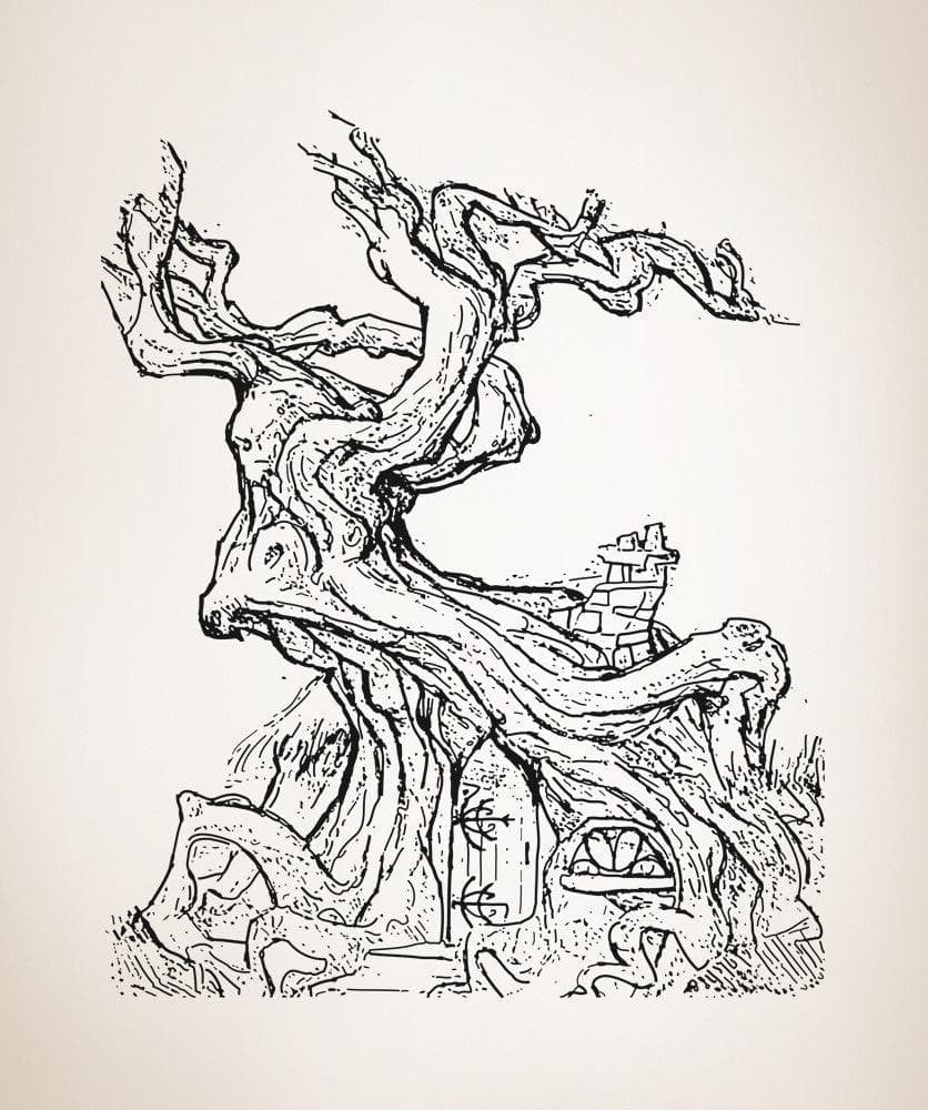 Twisted Hobbit Treehouse Vinyl Wall Decal Sticker . #OS_AA1334